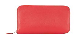 Hermes Silk'In Classique Long Wallet, Clemence, Red, 3*